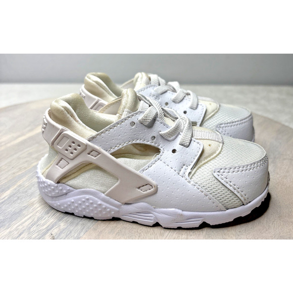 Nike Huarache Run (TD) 704950-110 Triple White Baby Toddler Shoes Size 7C Sneake - Picture 3 of 9